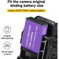 thumbnail image 4 of 2 Pack Canon LP-E17 Battery,1800mAh Replacement LP-E17 Batteries with Type-C Direct Charging for Canon RP Rebel SL2 SL3 T6i T6s T7i M3 M5 M6 200D 77D 750D 760D 800D 8000D KISS X8i Camera, 4 of 9