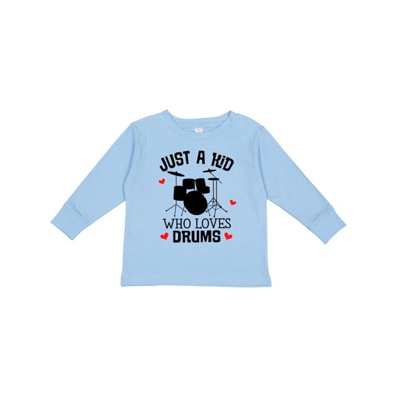 Inktastic Future Drummer Kid Loves Drums Boys or Girls Long Sleeve Toddler T-Shirt