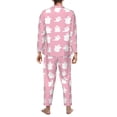 thumbnail image 2 of Halloween Costumes Mens Pajamas Set, ghost pattern 4 Halloween Pajamas Button Down Long Sleeve Loungewear Halloween Sleepwear Pjs sets for Men, 2 of 7