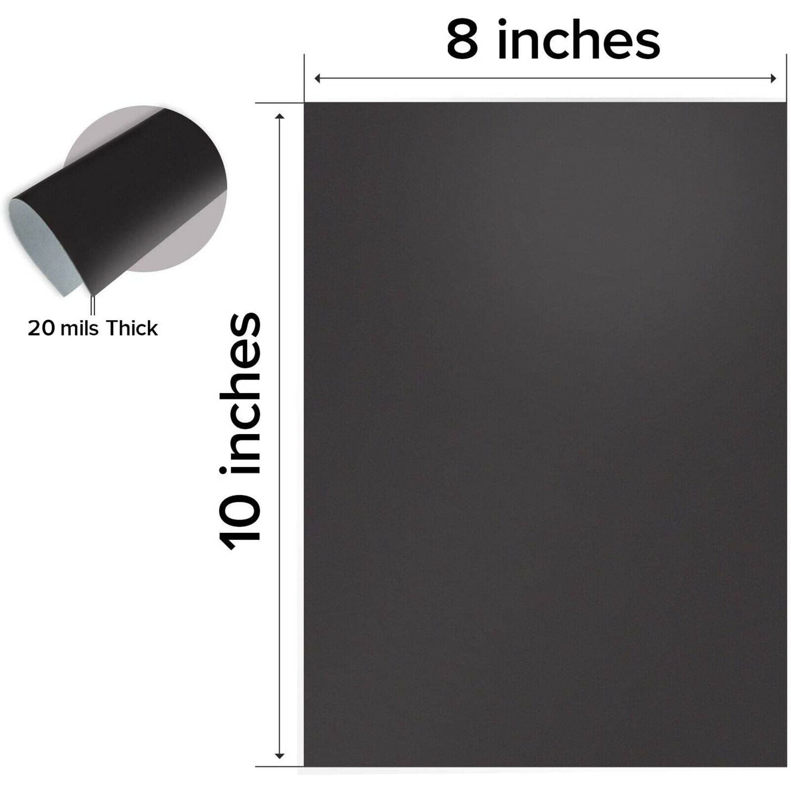 Stone City Strong Flexible Self Adhesive Magnetic Sheets 24 Sheets, 8x10 inch, 20MiL for Refrigerator Magnets, Photo Ablum, Crafts