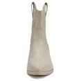 thumbnail image 2 of Soda Women Cowgirl Cowboy Western Stitched Ankle Boots Pointed Toe Short Booties High Top Blazing Beige Nude Bone 11, 2 of 4