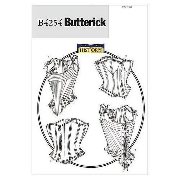 BUTTERICK PATTERNS B4254 Misses' Stays and Corsets, Size 6-8-10