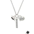 thumbnail image 2 of Delight Jewelry Silvertone 3-D Graduation Hat with 2020 Always My Mother Bar Zoe Necklace, 2 of 4