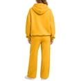 thumbnail image 3 of TOMVIGX Womens Sweatsuits 2 Piece Set Oversized Athleisure Sets Fashion Casual Outfits Hoodie Sweatpants Yellow L, 3 of 6