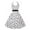 White, variant on Fesfesfes Ladies Retro Polka Dot Halter Neck Wind Waist Belt Dress Women Gowns Thin And Big Swing Dress Tops on