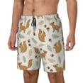 thumbnail image 2 of Daiia Squirrel And Leaves Mens Swim Trunks Swim Shorts Quick Dry Swim Shorts with Mesh Lining Pockets-XX-Large, 2 of 9