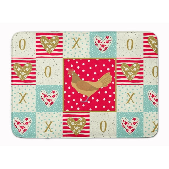 Carolines Treasures CK5259RUG Frisian Friesian Chicken Love Machine Washable Memory Foam Mat Red 19 X 27" multicolor