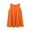 Orange, variant on YTDSCS Kids 2-10 Years Girl's Summer Sundress Spaghetti Strap Solid Midi Dress Casual Sleeveless Dresses for Kids Toddler Baby
