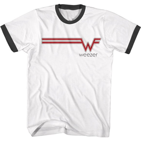 Weezer W Stretch Blanc/noir Adulte S/S T-Shirt de Sonnerie