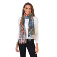 thumbnail image 2 of FORMRS Womens Scarf Winter Soft Long Big Warm Shawls Wrap Tassel Scarves, Orange Vibrant Flowers, 2 of 9