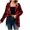 Red, variant on GigrtiJin Women's Fall Plaid Cardigan Shirt Long Sleeve Lapel Casual Loose Tops Fashion Comfy Basic Blouse Coat