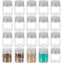 DIY 20 Pack 15ml/0.5oz Tiny Glass Bottles Sample Vials Glass Bottles with Aluminum Screw Top Lids for DIY Jewelry Accessories Wedding Favors Decorations DIY