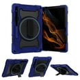 thumbnail image 2 of XYX 3in1 Rotating Stand Case for Samsung Galaxy Tab S7+/Tab S8+ 12.4 inch with Hand/Shoulder Strap, Shockproof Rugged, Navy Blue, 2 of 7