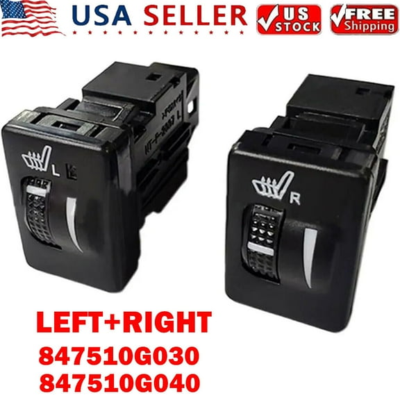 2PCS Seat Heating Switch L R Heated Control Button Set For Toyota Camry V50 NEW