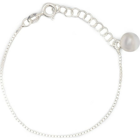 Pori Jewelers Sterling Silver Bracelet with Dangling Ball, 6" Box Chain
