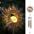 thumbnail image 4 of Solar alimentado viento chime frontal porche windchime patios patios decoración de césped casero iluminado arte artesanía regalo suministros domésticos sol Inevent HA012049-02B, 4 of 7