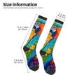 thumbnail image 2 of Fotbe Vibrant Parrot Splash Art Calcetas Divertidas Estampadas para Hombre y Mujer, Calcetas de Algodón hasta la Rodilla para Caminar, Correr, Enfermería y Embarazo, 2 of 6