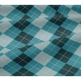 thumbnail image 5 of oneOone Viscose Jersey Teal Blue Fabric Argyle Check Fabric For Sewing Printed Craft Fabric By The Yard 60 Inches Wide, 5 of 5