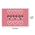thumbnail image 3 of Xihbxyly Mantel Individual de San Valentín, Diseño de Corazón, de Lino, Resistente Al Calor, Elegante Decoración para El Comedor, Ideal para Cenas Románticas, 30 X 45 Cm., 3 of 5