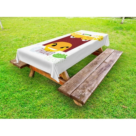 

Zodiac Taurus Outdoor Tablecloth Cartoon Character Angry Bull Childish Hand Drawn Style Earth Sign and Dates Decorative Washable Fabric Picnic Tablecloth 58 X 120 Inches Multicolor by Ambesonne