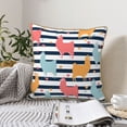 thumbnail image 6 of Kll Colorful Llama Decorative Throw Pillow Covers Velvet Soft For Couch Sofa Bedroom Living Room Outdoor -18"X18", 6 of 8