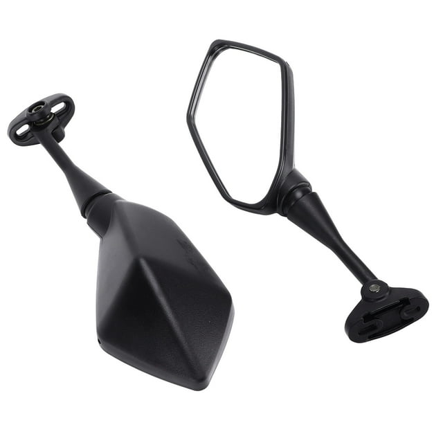 Espejo de la Vista Trasera de la Motocicleta, Espalda Espalda de Moto Brillante 2 Piezas de Aluminio Derecho Negro de Aluminio Derecho para el Reemplazo del Autocycle para