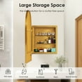thumbnail image 3 of 36"x 24" Bathroom LED Mirror Medicine Cabinet with Lights, Recessed or Wall Mounted Bathroom Vanity Mirror with 2 Adjustable Storage Shelves, Defogger, Dimmable, Memory Function, Outlets & USB,Gold, 3 of 8