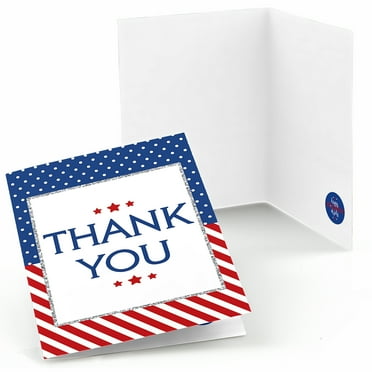 Big Dot of Happiness Happy Veterans Day - Patriotic Thank You Cards (8 ...