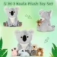 thumbnail image 5 of Tezituor 5Pcs Koala Stuffed Animal 17.7'' Giant Koala Plush with 4 Babies Koala Plush Toy, 5 of 9
