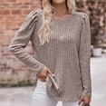 thumbnail image 2 of Samickarr Plus Size Tunic Tops For Women To Wear With Leggings Loose Fit Dressy Casual Pullover Tops Long Sleeve Fall Sweatshirt Woman Round Neck Color Long Sleeve Blouse, 2 of 7