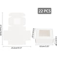 thumbnail image 2 of Cajas para pasteles ensambladas de 22 piezas, cuadradas de 3,4 pulgadas, de papel blanco, para panadería, con ventana de PVC, cajas de cartón para regalo, para galletas, pasteles pequeños y muffins., 2 of 5