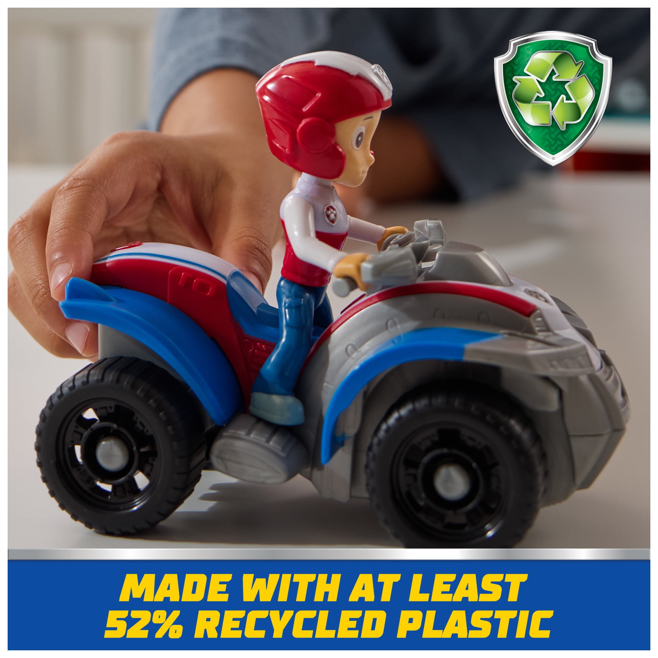 PAW Patrol ATV Vehicle with Collectible Ryder Figure, Sustainably Minded Toys for Kids Ages 3+