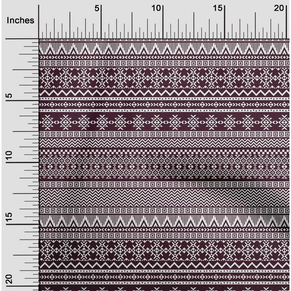 oneOone Georgette Viscose Wine Fabric Aztec Tribal Sewing Fabric By The Yard Printed Diy Clothing Sewing Supplies 42 Inch Wide