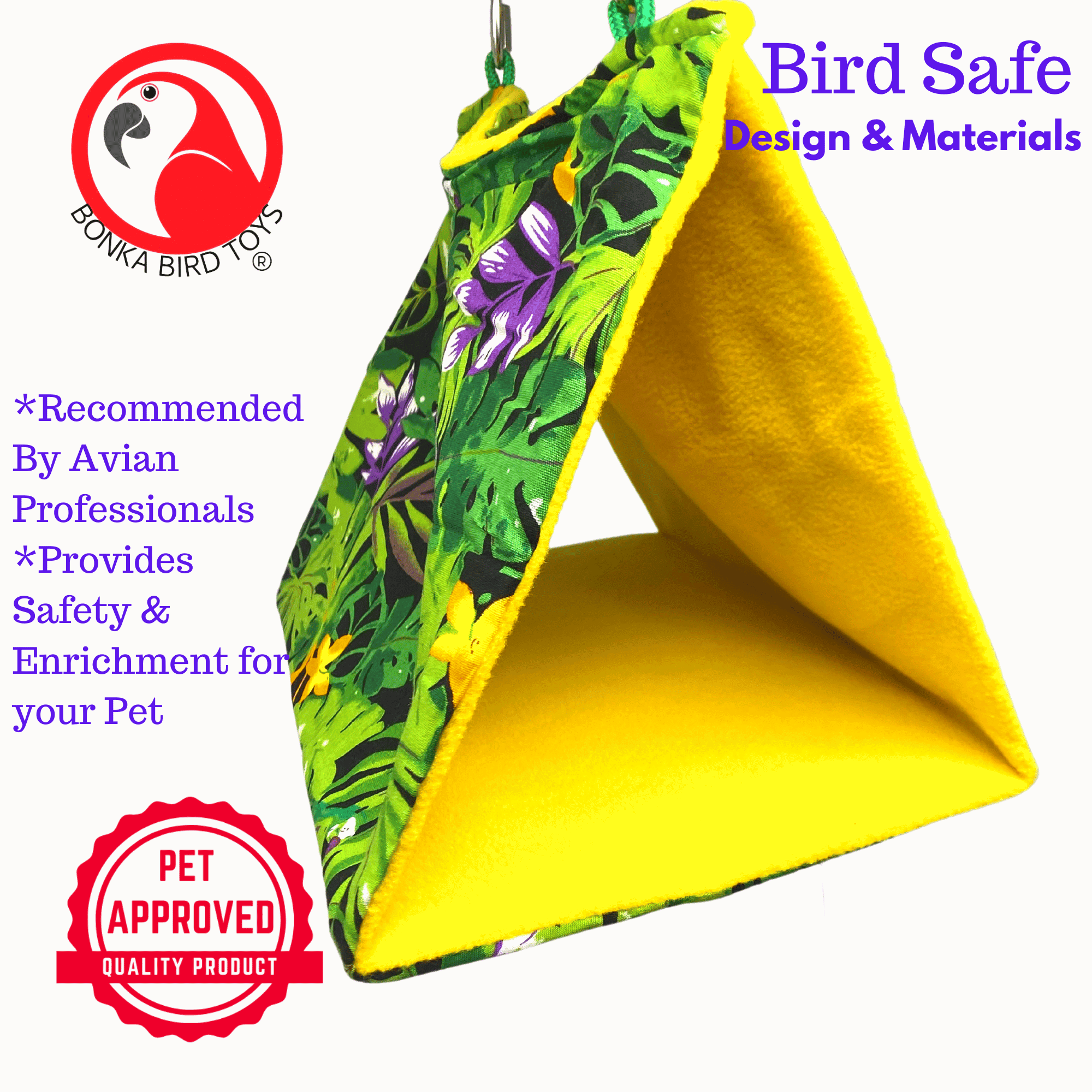 Bonka Bird Toys 1691 Large Happy Hut Cozy Nest Hide Away Bird Toy