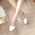 thumbnail image 4 of Celivon Kids Girl Mary Jane Dress Shoes Low Heels Flower Party High School Prom Sandals Dress Shoes For Tween 11-11.5 Years, 4 of 9