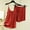 Red, variant on Sentmoon 2 PCS Pijamas for Women Set Nightgowns for Women Sexy Sleeveless Loose Spaghetti Strap Solid Color Womens Loungewear Set for Casual Outings L