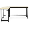 thumbnail image 3 of Best Choice Products Modern L-Shaped Corner Desk w/ CPU Stand - Light Brown, 3 of 6