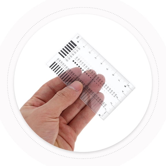SEWCHICS 4-Piece Transparent Plastic Precision Crack Width Ruler Gauge Tool for Industrial Flaw Detection and Measurement