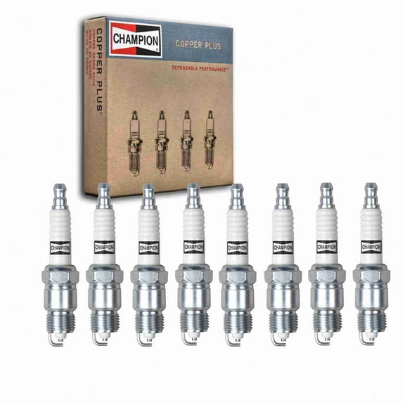 8 pc Champion Copper Plus Spark Plugs compatible with Buick Skylark 5.7L V8 1968-1972