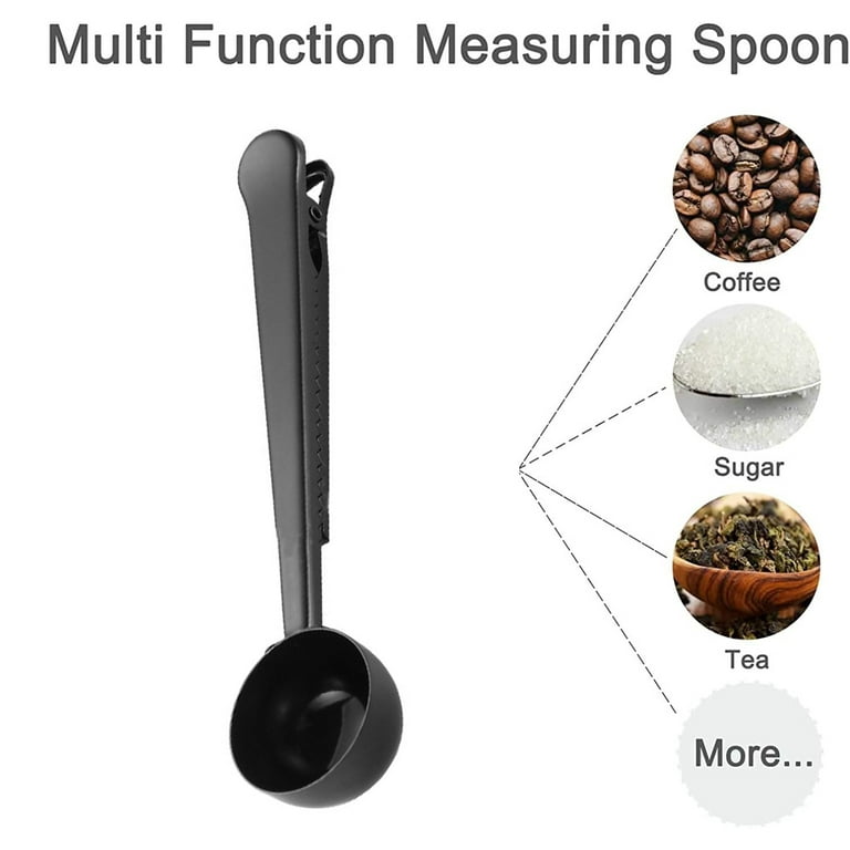 Restaurantware Restpresso 1 Tbsp Coffee Scoop,1 Multifunction Coffee Spoon-Built-In Clip,for Measuring Ground Coffee,Espresso,Coffee Beans,Protein