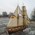 thumbnail image 3 of Handmade & Vintage Sailing Boat Wooden Model Sail Ship Model, 3 of 8