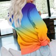 thumbnail image 3 of pbnbp Fall Sweater for Women 2023 Trendy Ombre Tie Dye Long Sleeve Pullover Casual Loose Fit Color Thin Crewneck Sweatshirts, 3 of 5