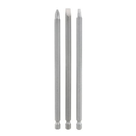 Hyper Tough 3 Piece 6 inch Screwdriver Bit Set Phillips Slotted Star AU85045N, Steel Material,  New Condition