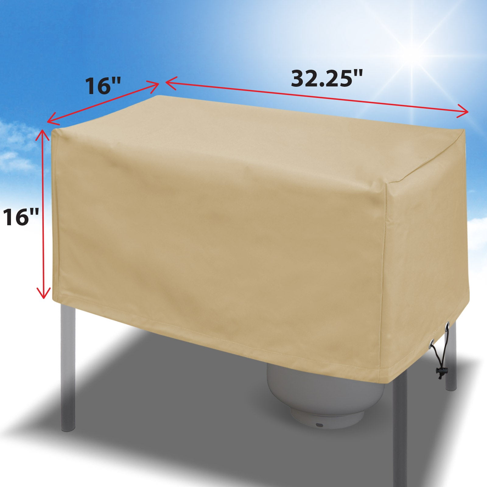 SUNRISEUMBRELLA Barbecue Grill Protective Cover Gas Grill Protective Cover for Heavy Duty BBQ 600D Waterproof Cover Patio Garden Camping（ 32x16"）