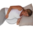 thumbnail image 1 of Almohada de embarazo Wedge Boppy Grey Stripe con funda, 1 of 7