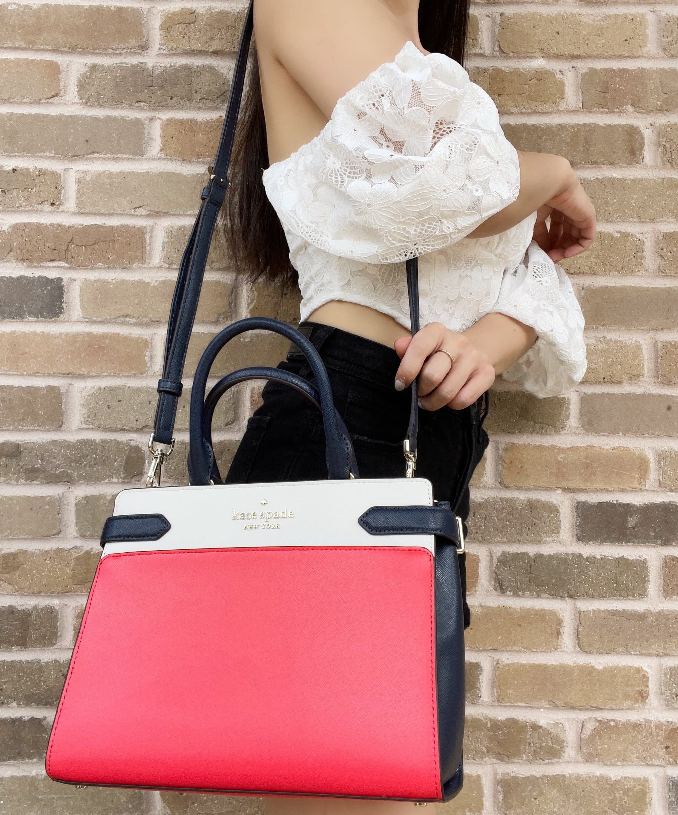 Kate spade red white and blue purse Clearance