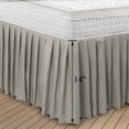 thumbnail image 6 of PiccoCasa Pleated Bed Skirts Polyester Solid Dust Ruffle 14 inch Drop, Light Gray, 6 of 6