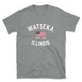 thumbnail image 1 of Watseka Illinois Patriot Men's Cotton T-Shirt, 1 of 1