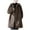 Coffee, variant on WRKEKC Women's Long Wool Coat with Pockets, Single Breasted Windproof Winter Jacket with Plush Lining, Timeless Classic Warm Outerwear for Everyday Elegance Pink Free Size