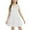 White, variant on Toddler Girls Dress Round Neck Solid Color Short Sleeve Patchwork Dress Casual Party School Children Girls Dresses，7 -8 Years